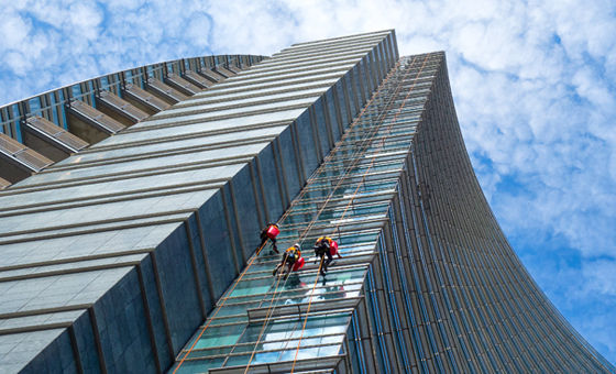 Commercial Abseiling Window Cleaning